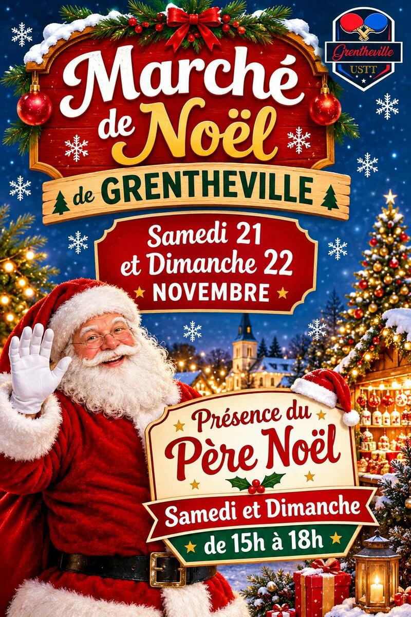🎄 L’USTT Grentheville organise son marché de Noël les 21 et 22 novembre !
