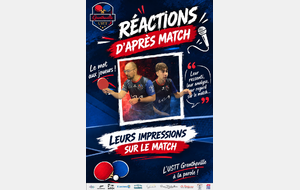 Les réactions de l'équipe de Grentheville du match de vendredi