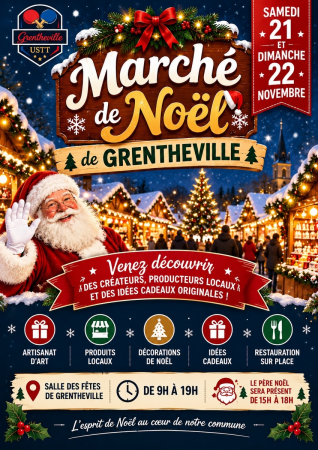 🎄 L’USTT Grentheville organise son marché de Noël les 21 et 22 novembre !
